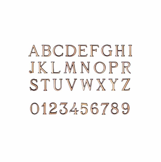 Obrázek RL25BR - Románo lepené znaky 25 pomlčka bronz