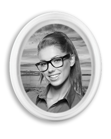 Obrázek F03110 Fotokeramika Bohemia černobílá 10x8 , / v x š /