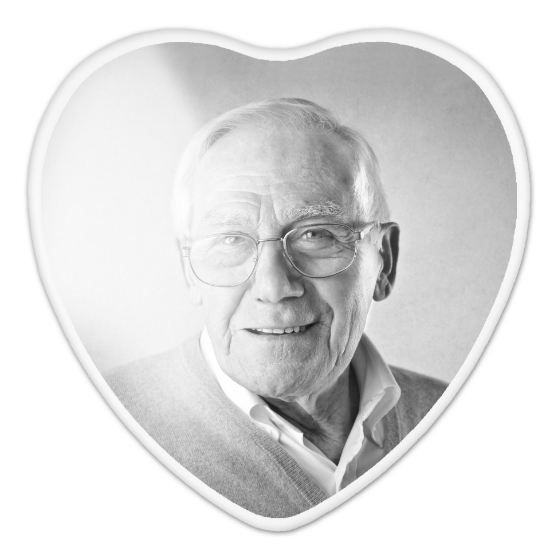 Obrázek F04112 Fotokeramika srdce černobílá R12