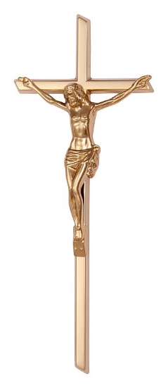 Obrázek K01130a Křížek klasický s korpusem 29,5x11,5, zlato