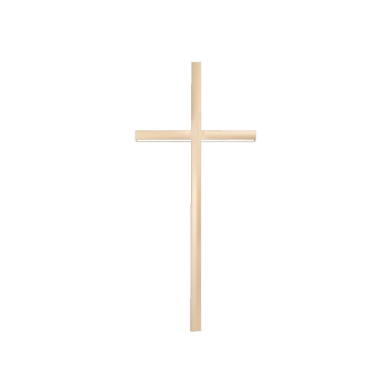 Obrázek KN01118 Křížek plochý hladký nalepovací 18x8, zlato