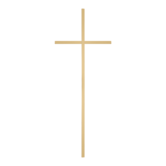 Obrázek KN01130 Křížek plochý hladký nalepovací 30x11,5, zlato