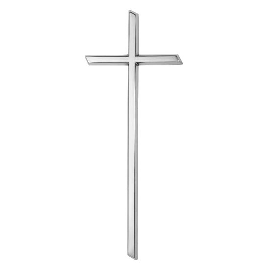 Obrázek K01030 Křížek klasický 29,5x11,5, leštěná nerez